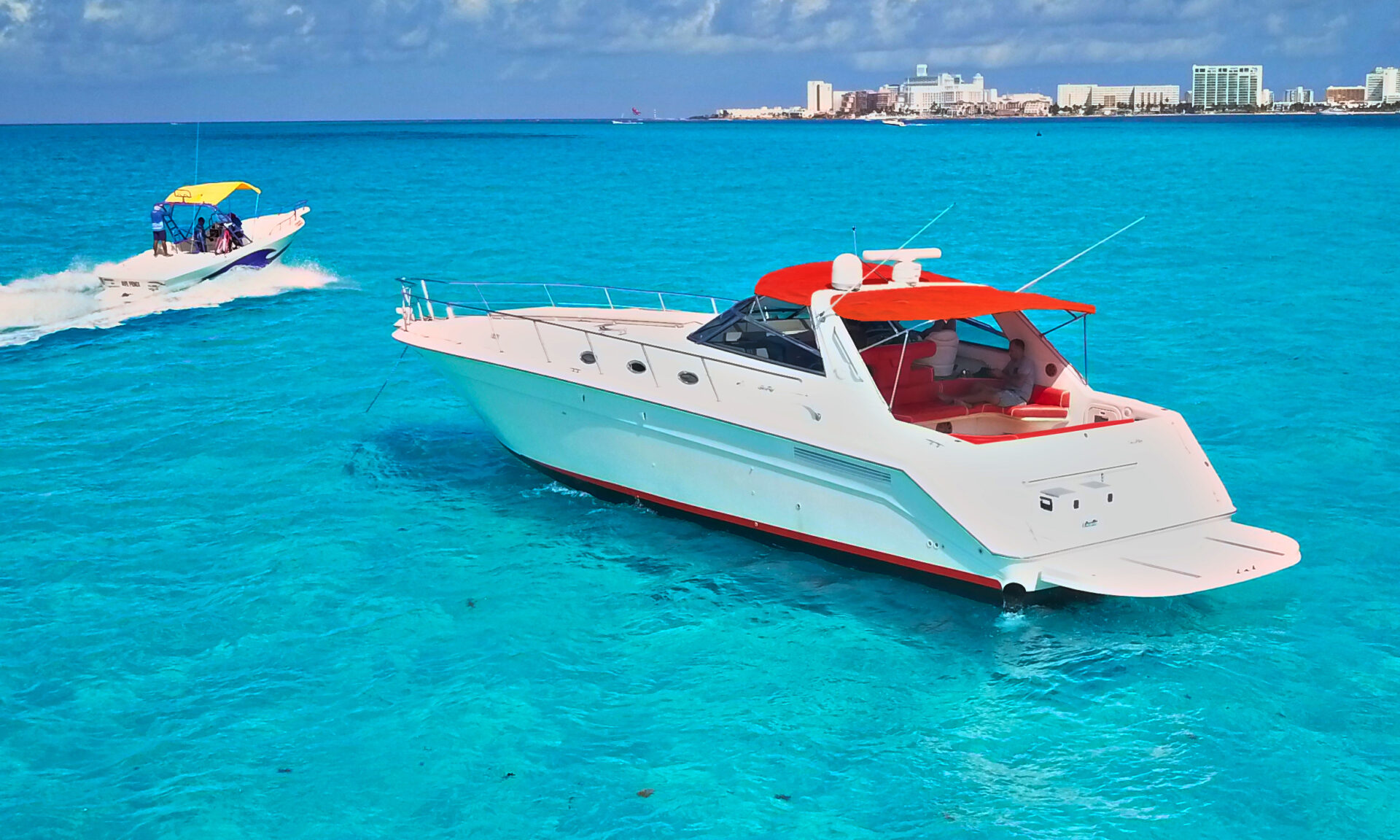 Costo de alquiler de botes en Cancun - Sea Ray Naranja